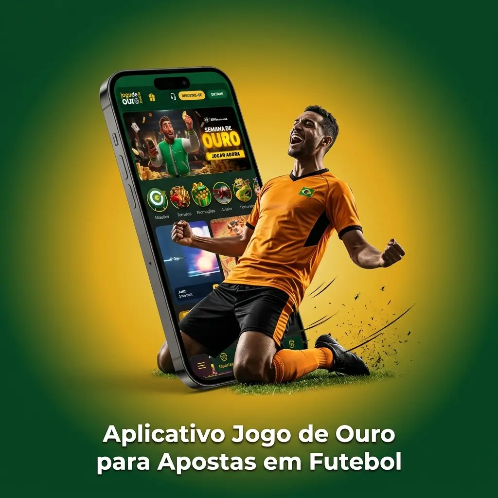 Aplicativo Jogo de Ouro para apostas em futebol disponível no Android e iOS com mercados pré-jogo e ao vivo