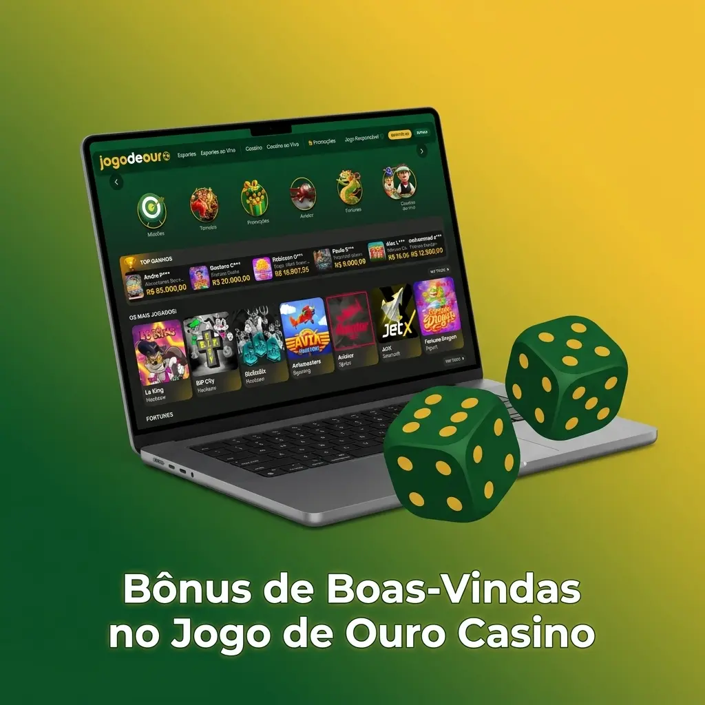 Bônus de boas-vindas no Jogo de Ouro Casino para jogadores brasileiros com rollover nas mesas ao vivo