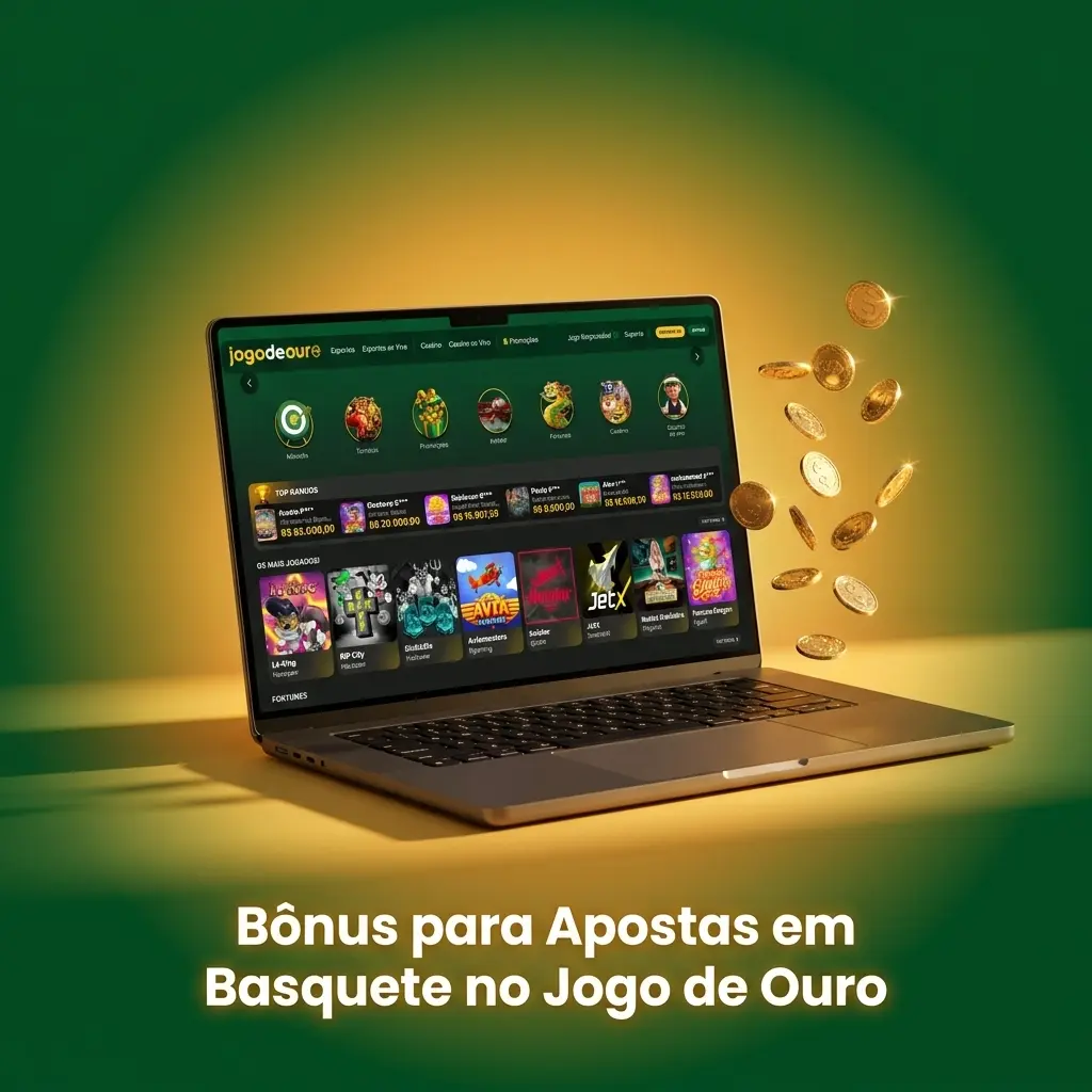 Bônus de boas-vindas Jogo de Ouro para apostas em basquete com rollover e odds mínimas exigidas