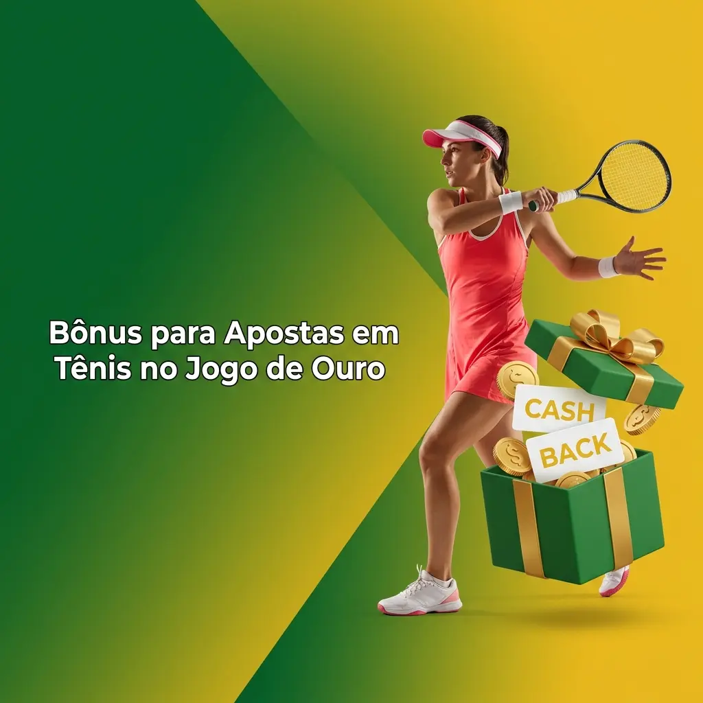 Bônus de boas-vindas Jogo de Ouro para apostas esportivas em tênis com rollover e odds mínimas