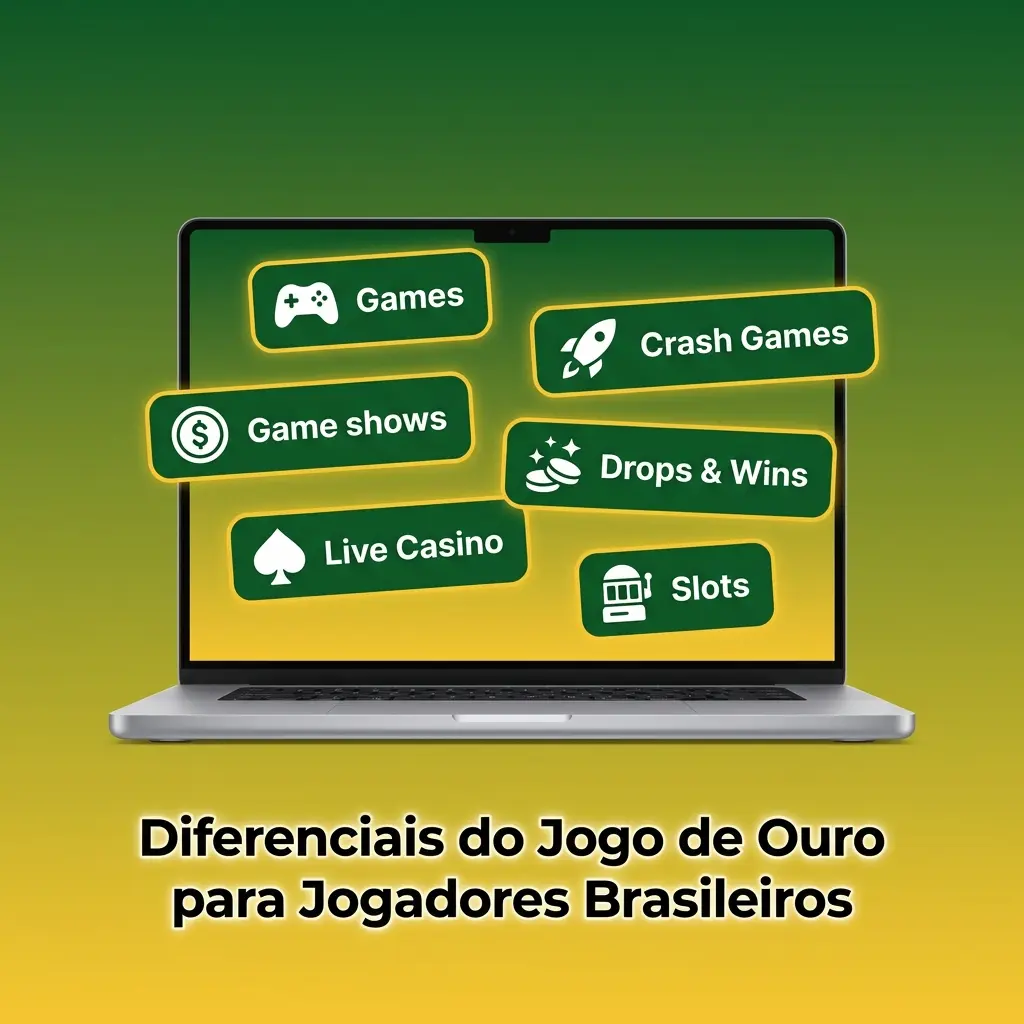 Diferenciais do Jogo de Ouro para brasileiros: Pix, jogos variados, app mobile, suporte em português e bônus