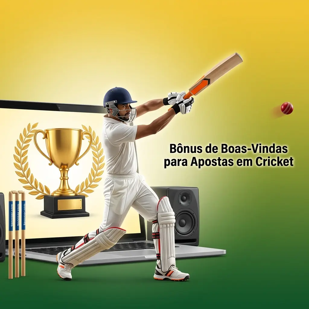Bônus de boas-vindas 100% até BRL 500 no Jogo de Ouro para apostas em cricket com código promocional