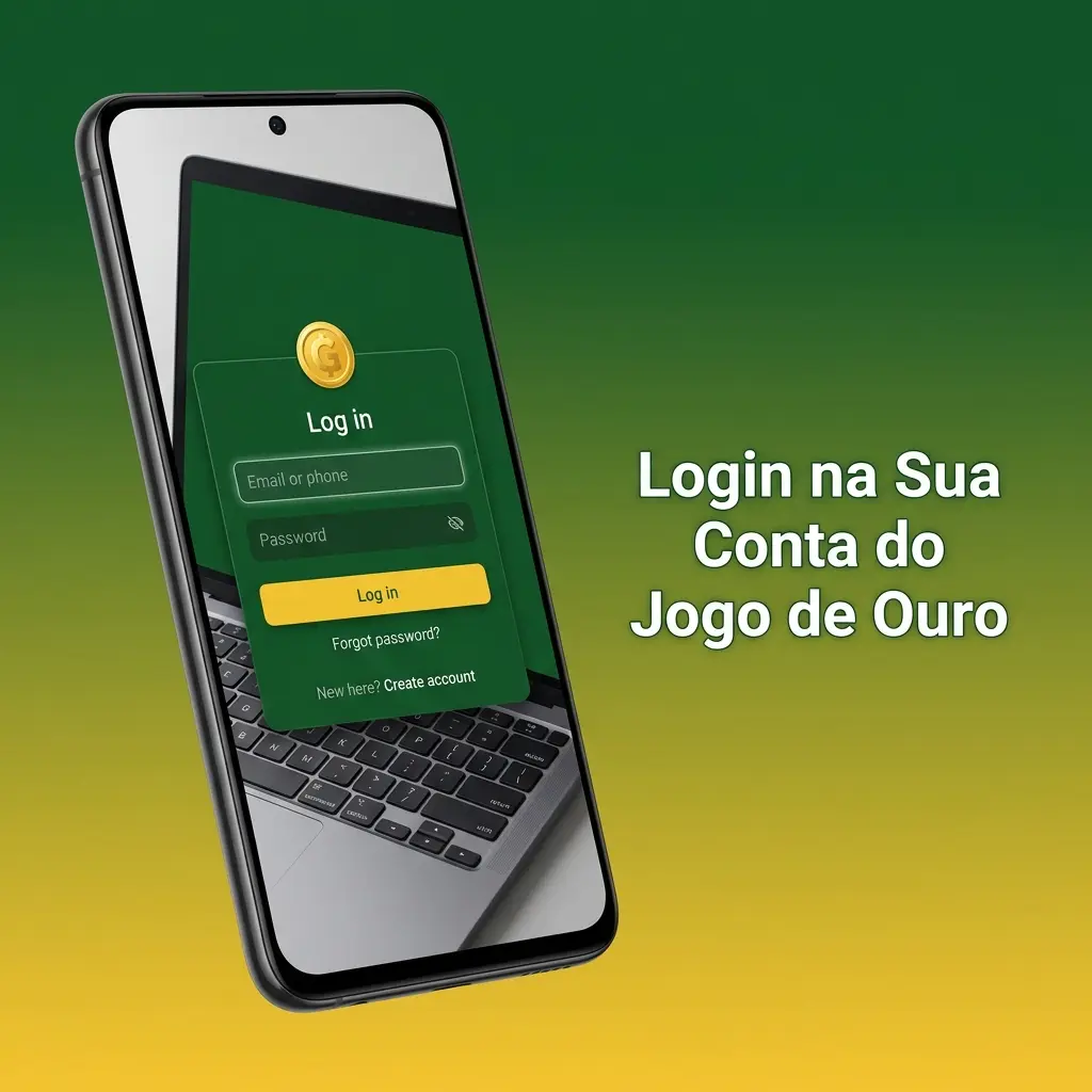 Tela de login do Jogo de Ouro com campos de e-mail, senha e autenticação em duas etapas