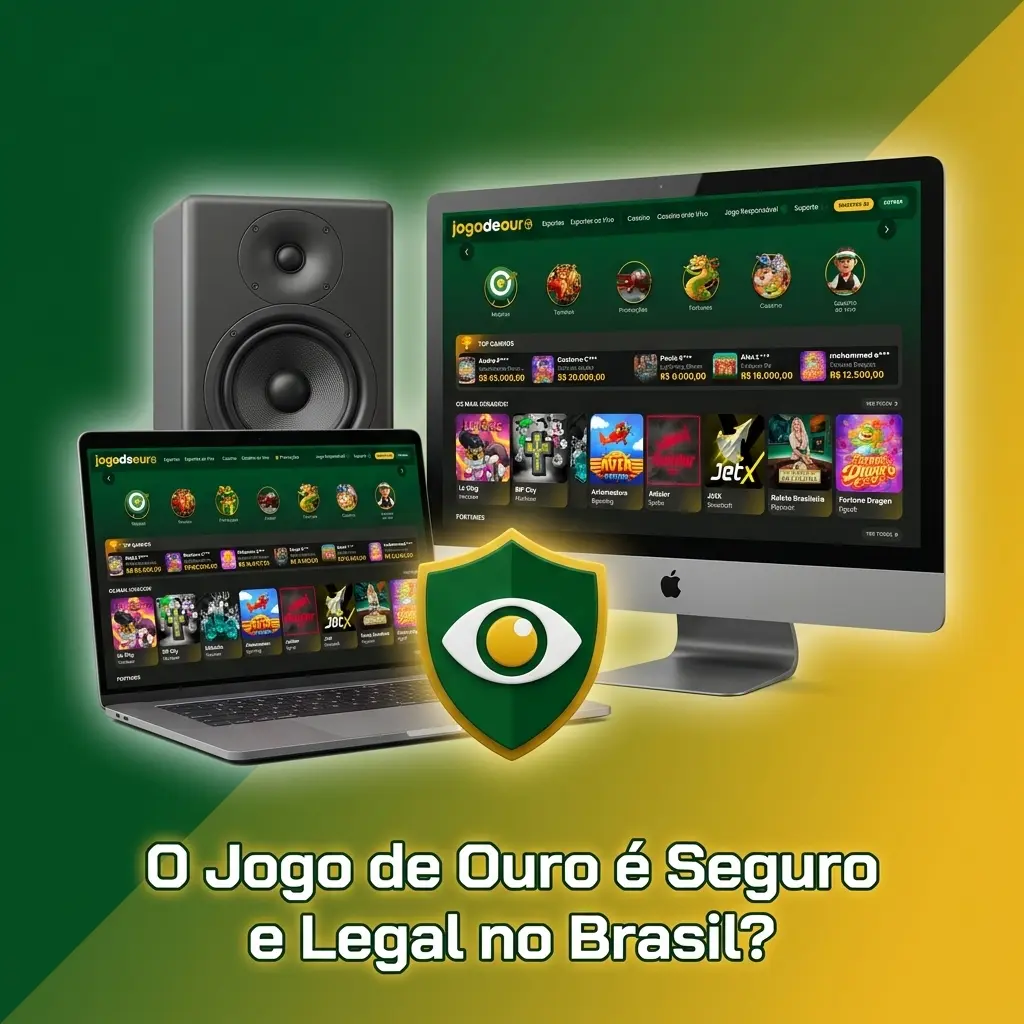 Plataforma Jogo de Ouro segura e legal no Brasil com licença válida, criptografia SSL e jogo responsável