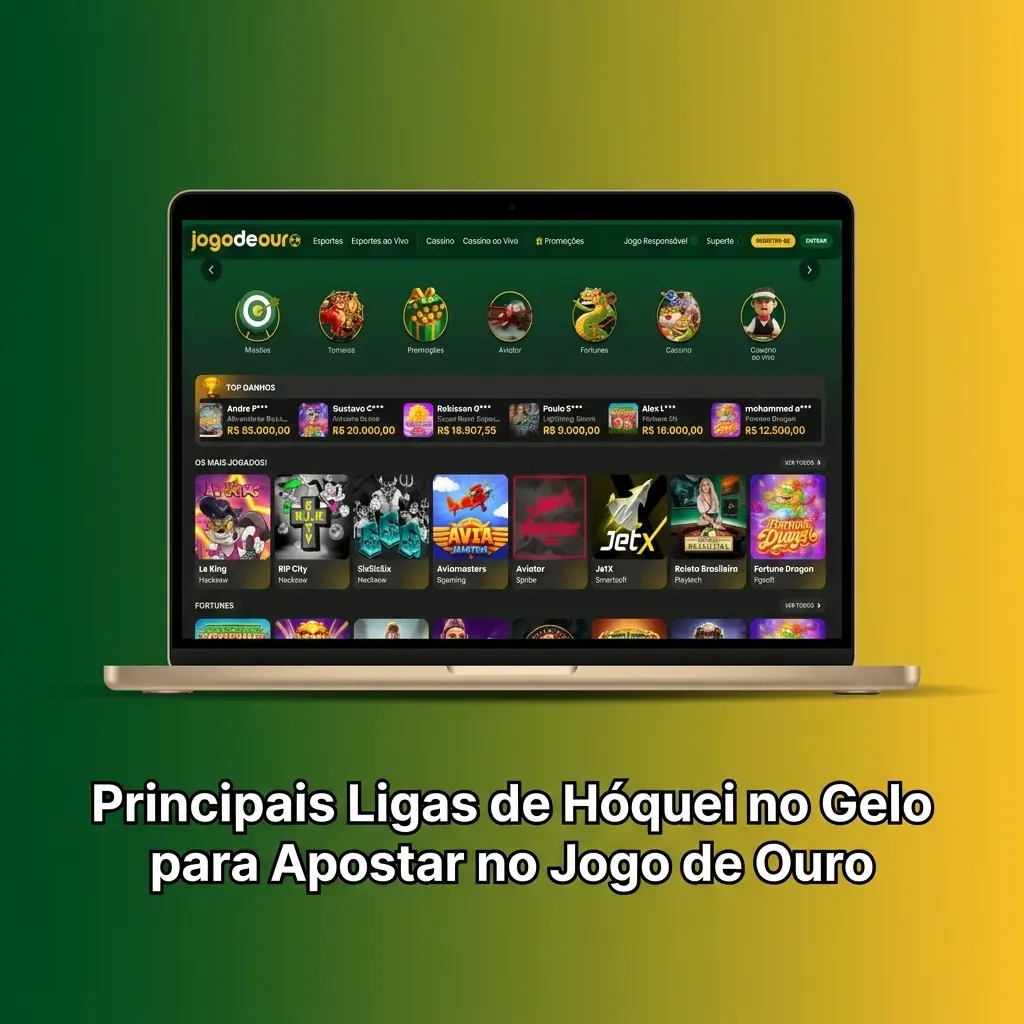 Principais ligas de hóquei no gelo para apostar no Jogo de Ouro, incluindo NHL, KHL, SHL e IIHF