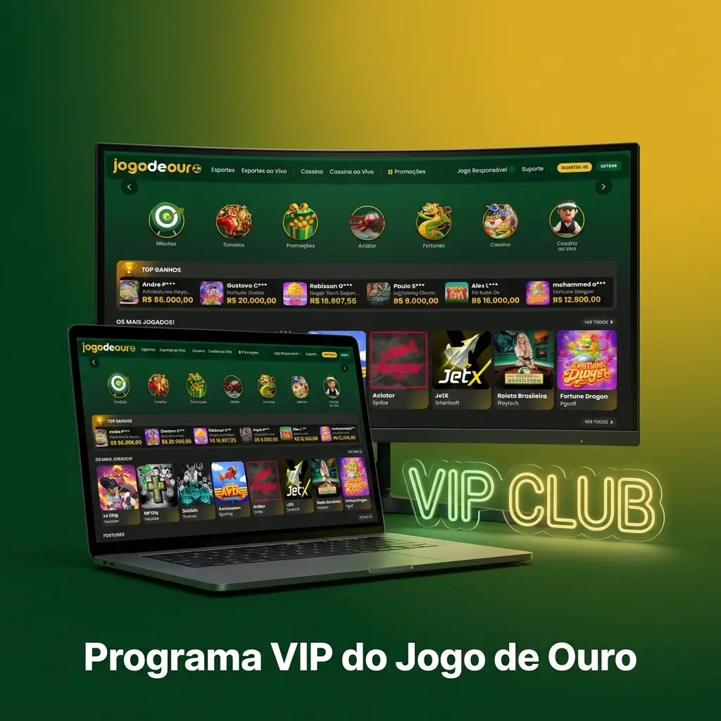 Programa VIP Jogo de Ouro com benefícios exclusivos, pontos, cashback e atendimento prioritário para jogadores fiéis